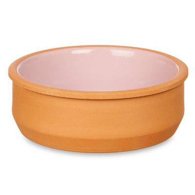 Tapas/creme brulee serveer schaaltjes - set van 6x - terracotta - roze - 12 x 4 cm