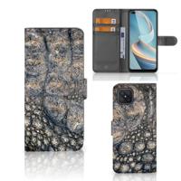 OPPO Reno4 Z | Telefoonhoesje | Met pasjeshouder | Krokodillenprint