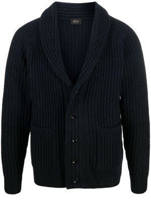 Brioni cardigan en maille épaisse - Noir