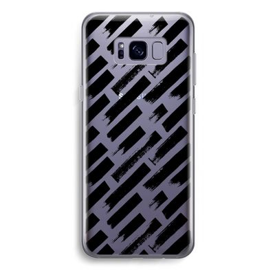 Zwarte vegen: Samsung Galaxy S8 Plus Transparant Hoesje