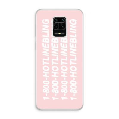 Hotline bling pink: Xiaomi Redmi Note 10 Lite Transparant Hoesje