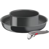 Tefal Ingenio L2609302 3-delige koekenpannenset - 28/18 cm - afneembaar handvat - keramisch - thumbnail