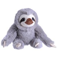 Wild Republic Pluche knuffel dieren Luiaard - grijs - 13 cm