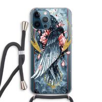 Golden Raven: iPhone 12 Pro Max Transparant Hoesje met koord