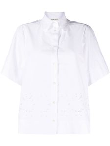 P.A.R.O.S.H. chemise en broderie anglaise à manches courtes - Blanc