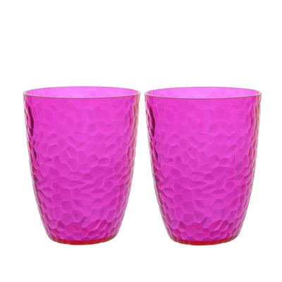 4x stuks kunststof bekers roze 20 cl