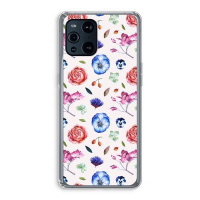 Bloemetjes: Oppo Find X3 Pro Transparant Hoesje