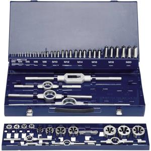 Eventus by Exact 10723 Schroefdraadsnijderset 54-delig HSS Metrisch M3, M4, M5, M6, M8, M10, M12, M14, M16, M18, M20