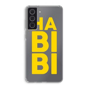 Habibi Blue: Samsung Galaxy S21 FE Transparant Hoesje