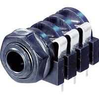 Rean AV NYS216 Jackplug 6.35 mm Bus, inbouw horizontaal Aantal polen: 3 Stereo Zwart 1 stuk(s)