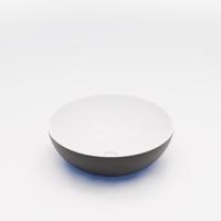 Waskom BWS Dorn 40X40X15 cm Rond Solid Zwart Wit Boss & Wessing