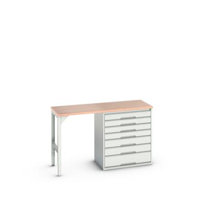 Bott Verso Werkbank | 7 Lades | 1 Deur | Breedte 1500mm | Multiplex | RAL 7035 - 16921904.16
