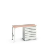 Bott Verso Werkbank | 7 Lades | 1 Deur | Breedte 1500mm | Multiplex | RAL 7035 - 16921904.16 Bott Verso Werkbank | 7 Lades | 1 Deur | Breedte 1500mm | Multiplex | RAL 7035 - 16921904.16