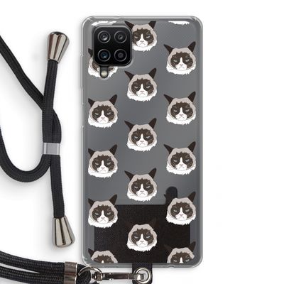 It's a Purrr Case: Samsung Galaxy A12 Transparant Hoesje met koord