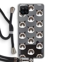 It's a Purrr Case: Samsung Galaxy A12 Transparant Hoesje met koord
