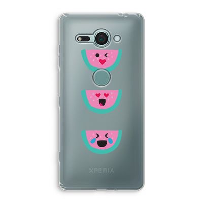 Smiley watermeloen: Sony Xperia XZ2 Compact Transparant Hoesje