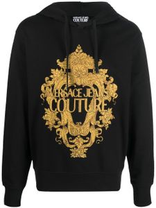 Versace Jeans Couture hoodie en coton à logo imprimé - Noir