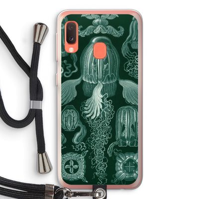 Haeckel Cubomedusae: Samsung Galaxy A20e Transparant Hoesje met koord