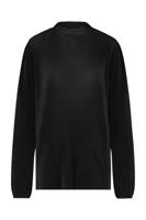 Studio Anneloes Ayla Plisse Top 09368 T-shirt Lange Mouw 9000 Black