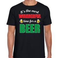 Wonderful beer foute Kersttrui t-shirt - zwart - voor heren - drank thema