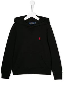 Ralph Lauren Kids sweat à capuche à logo brodé - Noir