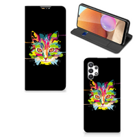 Samsung Galaxy A32 4G | A32 5G Enterprise Editie Magnet Case Cat Color