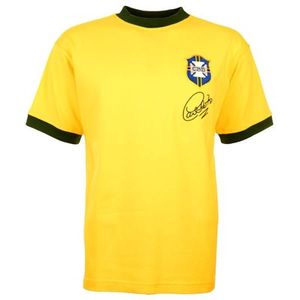 Brazilië Carlos Alberto Retro Voetbalshirt WK 1970 + Nummer 4