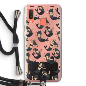 Zeemeermin: Samsung Galaxy A20e Transparant Hoesje met koord