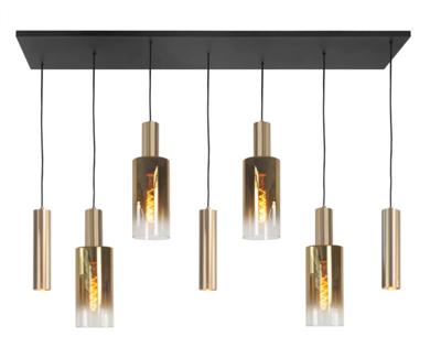 Highlight HanglampPerugia mat goud - 4x E27 - 3x GU10 - H5701.36