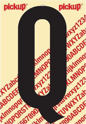 Plakletter Nobel Sticker letter Q zwart Pickup - Pickup