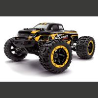 Blackzon Geel Brushless 1:16 RC auto Elektro Monstertruck 4WD 2,4 GHz Incl. accu en lader, Met lichteffect