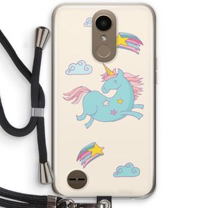 Vliegende eenhoorn: LG K10 (2017) Transparant Hoesje met koord