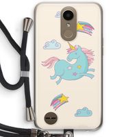 Vliegende eenhoorn: LG K10 (2017) Transparant Hoesje met koord