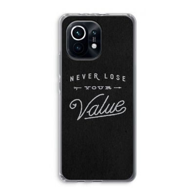 Never lose your value: Xiaomi Mi 11 Transparant Hoesje