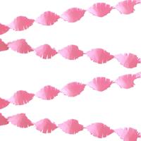 Lichtroze crepepapier slingers 6 meter geboorte feestversiering