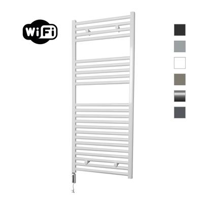 Elektrische Radiator Sanicare HWV Met Wifi 111,8x60 cm Wit 730W Met Thermostaat Wit Linksonder Sanicare