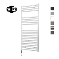 Elektrische Radiator Sanicare HWV Met Wifi 111,8x60 cm Wit 730W Met Thermostaat Wit Linksonder Sanicare