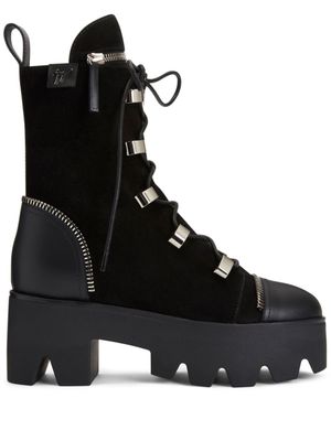 Giuseppe Zanotti chaussures de randonnée Juliett à plateforme - Noir