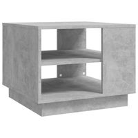 The Living Store Salontafel - betongrijs - 55 x 55 x 43 cm - spaanplaat - thumbnail