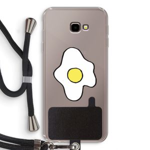 Spiegelei: Samsung Galaxy J4 Plus Transparant Hoesje met koord