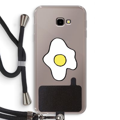 Spiegelei: Samsung Galaxy J4 Plus Transparant Hoesje met koord
