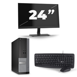Dell Optiplex 3020 SFF - Intel Core i7-4e Generatie - 16GB RAM - 256GB SSD - Windows 10 + 1x 24 inch Monitor