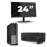 Dell Optiplex 3020 SFF - Intel Core i5-4e Generatie - 8GB RAM - 240GB SSD - Windows 10 + 1x 24 inch Monitor