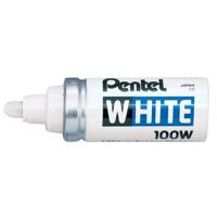 Viltstift pentel 100w rond 4mm wit | 12 stuks