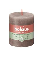 Bolsius kaars rustiek 7x8 cm taupe