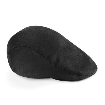 Vintage Bakkerspet - flatcap visgraat motief - zwart - volwassenen - katoen Vintage Bakkerspet - flatcap visgraat motief - zwart - volwassenen - katoen