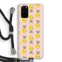 Ananas: Samsung Galaxy S20 Plus Transparant Hoesje met koord