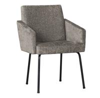 WOOOD Eetkamerstoel 'Mount' Chenille, kleur Taupe
