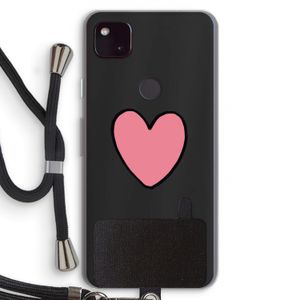 Hartje: Pixel 4a 5G Transparant Hoesje met koord