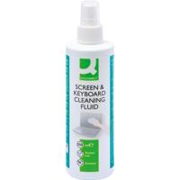 Q-CONNECT reinigingsspray voor scherm en toetsenbord, spuitbus van 250 ml